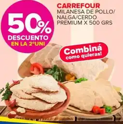 Carrefour Maxi Carrefour milanesa de pollo/ nalga/cerdo premium oferta