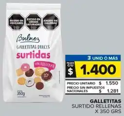Carrefour Maxi Bulnez galletitas surtido rellenas oferta