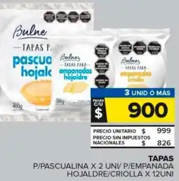 Carrefour Maxi Bulnez tapas p/pascualina oferta