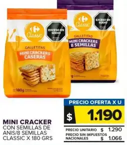 Carrefour Maxi Mini cracker con semillas de anis/8 semillas classic oferta