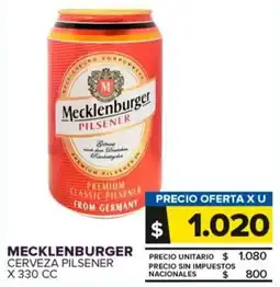 Carrefour Maxi Mecklenburger cerveza pilsener oferta