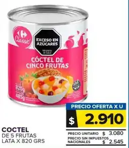 Carrefour Maxi Coctel de 5 frutas lata oferta