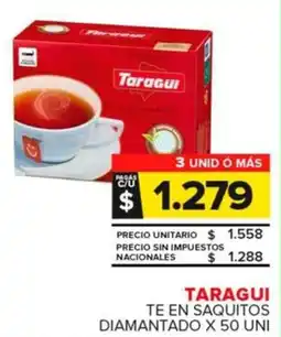 Carrefour Maxi Taragui te en saquitos diamantado oferta