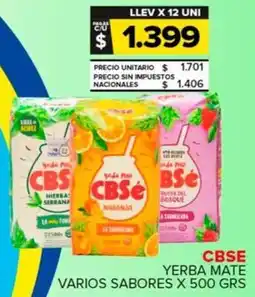 Carrefour Maxi Cbse yerba mate varios sabores oferta