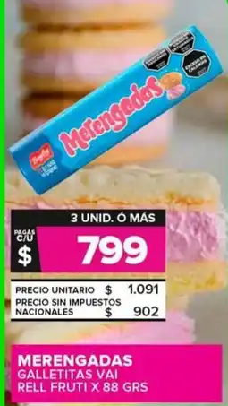Carrefour Maxi Merengadas galletitas vai rell fruti oferta