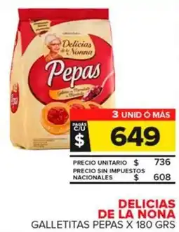 Carrefour Maxi Delicias de la nona galletitas pepas oferta