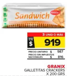 Carrefour Maxi Granix galletitas crackers oferta