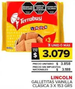 Carrefour Maxi Lincoln galletitas vainilla clasica oferta
