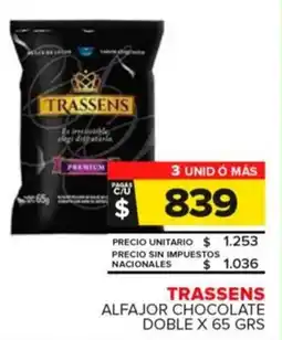 Carrefour Maxi Trassens alfajor chocolate doble oferta