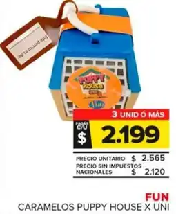 Carrefour Maxi Fun caramelos puppy house oferta