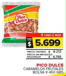 Carrefour Maxi Pico dulce caramelos frutales bolsa oferta