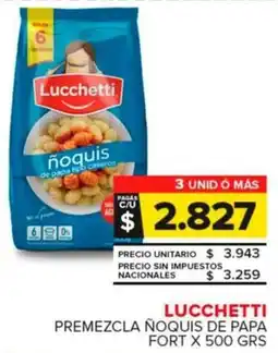 Carrefour Maxi Lucchetti premezcla noquis de papa fort oferta