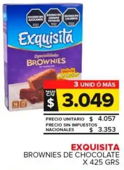 Carrefour Maxi Exquisita brownies de chocolate oferta