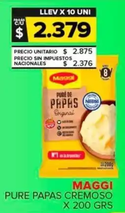 Carrefour Maxi Maggi pure papas cremoso oferta