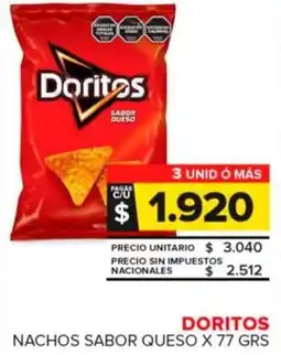 Carrefour Maxi Doritos nachos sabor queso oferta