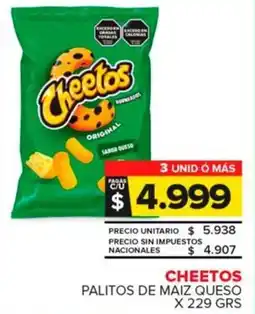 Carrefour Maxi Cheetos palitos de maiz queso oferta