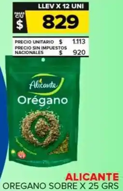 Carrefour Maxi Alicante orégano sobre oferta