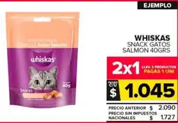 Carrefour Maxi Whiskas snack gatos salmon oferta
