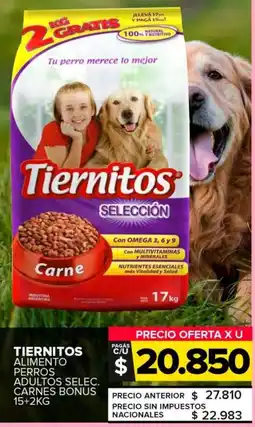 Carrefour Maxi Tiernitos alimento adultos selec. carnes bonus oferta
