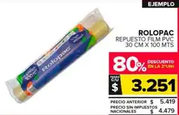 Carrefour Maxi Rolopac repuesto film pvc oferta