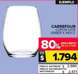 Carrefour Maxi Carrefour copon s/pie amber oferta