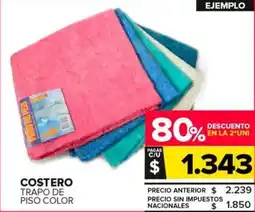 Carrefour Maxi Costero trapo de piso color oferta