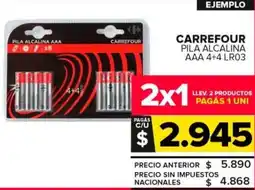 Carrefour Maxi Carrefour pila alcalina aaa 4+4 lr03 oferta