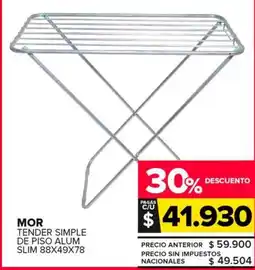 Carrefour Maxi Mor tender simple de piso alum slim oferta