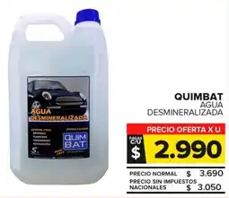 Carrefour Maxi Quimbat agua desmineralizada oferta