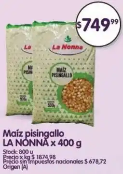 Supermercados Buenos Días La nonna maiz pisingallo oferta