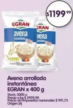 Supermercados Buenos Días Egran avena arrollada instantánea oferta