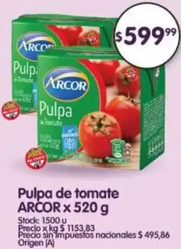 Supermercados Buenos Días Arcor pulpa de tomate oferta