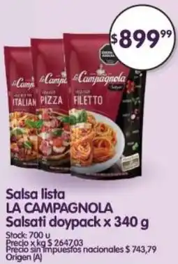 Supermercados Buenos Días La campagnola salsa lista salsati doypack oferta