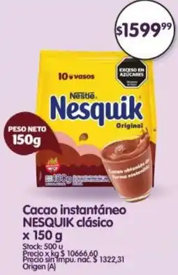 Supermercados Buenos Días Nesquik cacao instantáneo clásico oferta