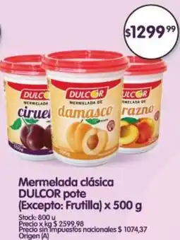 Supermercados Buenos Días Dulcor mermelada clásica pote oferta