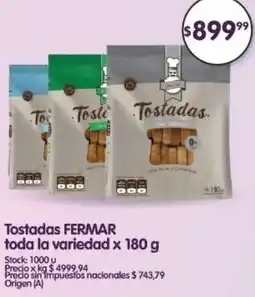 Supermercados Buenos Días Fermart tostadas toda la variedad oferta