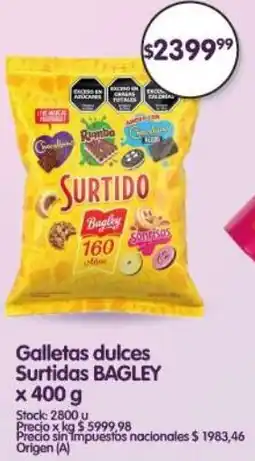 Supermercados Buenos Días Bagley galletas dulces surtidas oferta