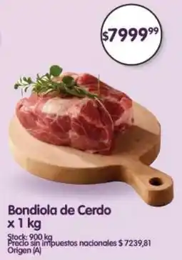 Supermercados Buenos Días Bondiola de cerdo oferta
