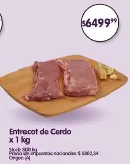 Supermercados Buenos Días Entrecot de cerdo oferta