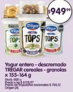 Supermercados Buenos Días Tregar yogur entero-descremado cereales - granolas oferta