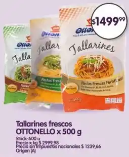 Supermercados Buenos Días Ottonello tallarines frescos oferta