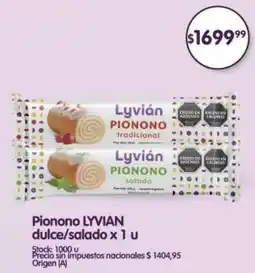 Supermercados Buenos Días Lyvian pionono dulce/salado oferta