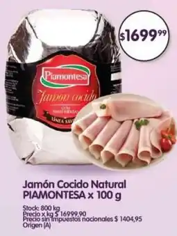 Supermercados Buenos Días Piamontesa jamón cocido natural oferta