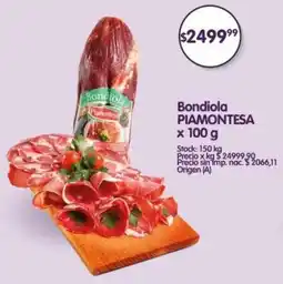 Supermercados Buenos Días Piamontesa bondiola oferta