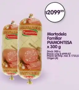 Supermercados Buenos Días Piamontesa mortadela familiar oferta