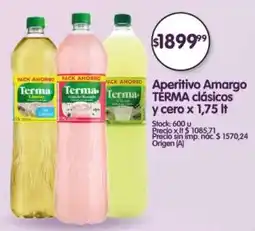 Supermercados Buenos Días Terma aperitivo amargo clásicos y cero oferta