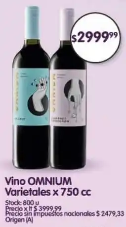 Supermercados Buenos Días Omnium vino varietales oferta
