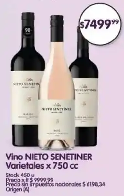 Supermercados Buenos Días Nieto senetiner vino varietales oferta