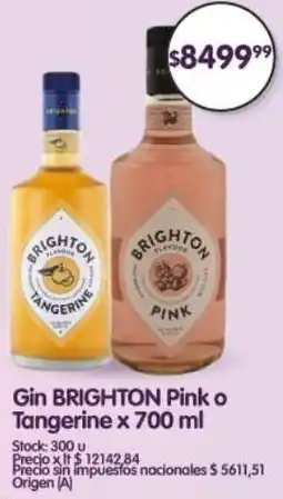 Supermercados Buenos Días Brighton gin pink o tangerine oferta