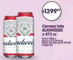 Supermercados Buenos Días Budweiser cerveza lata oferta